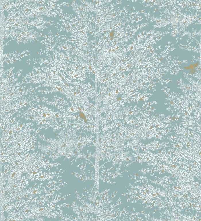 Papel pintado de árboles difuminados tonos azul grisáceo - Hyland Trees 128707