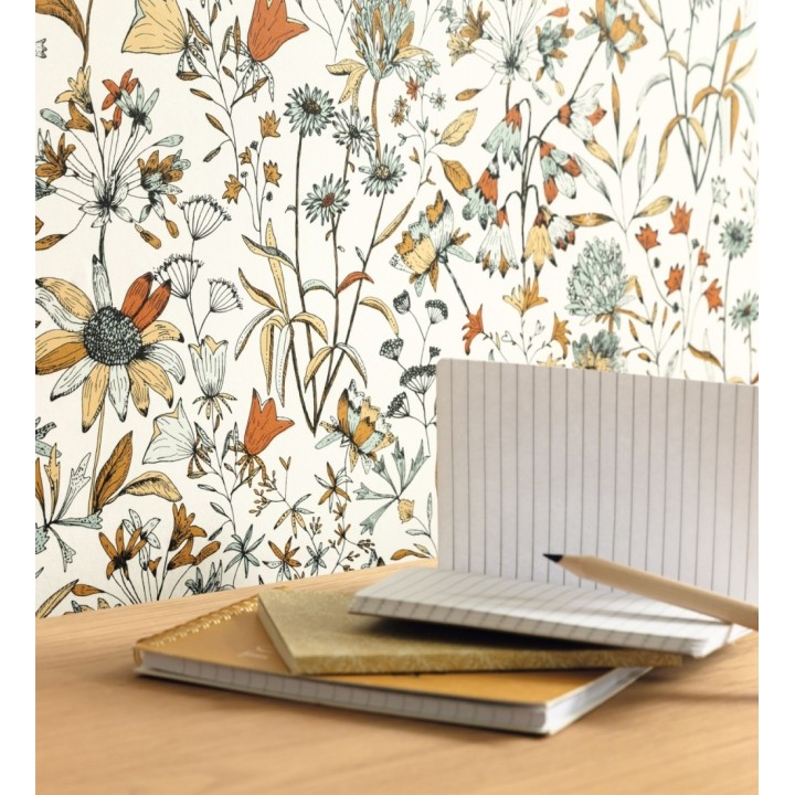 Papel pintado jardín de flores - Limber 128716