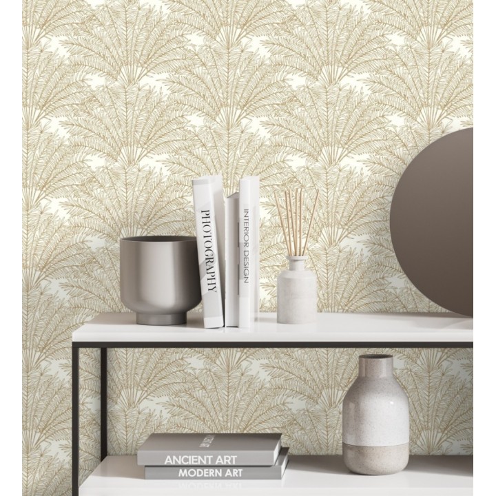 Papel pintado hojas de palmera - Johari 128727