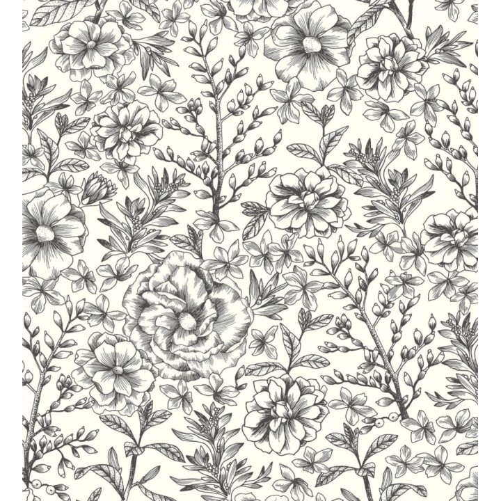 Papel pintado de flores y hojas - Imena 128741