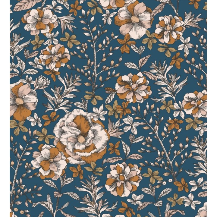 Papel pintado de flores y hojas - Imena 128742