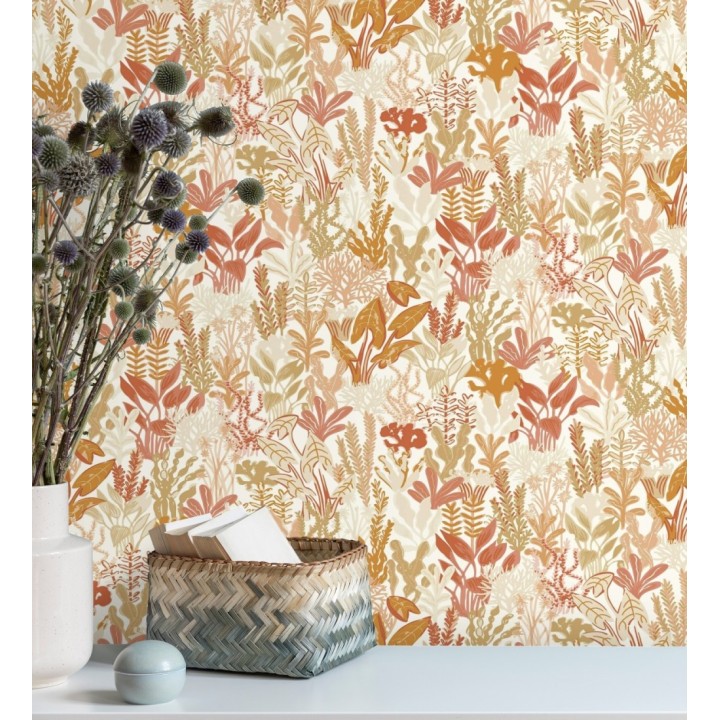 Papel pintado de corales y algas marinas - Tessa 128747