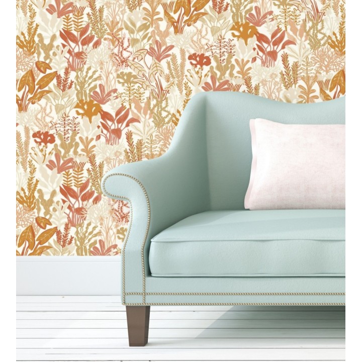 Papel pintado de corales y algas marinas - Tessa 128747