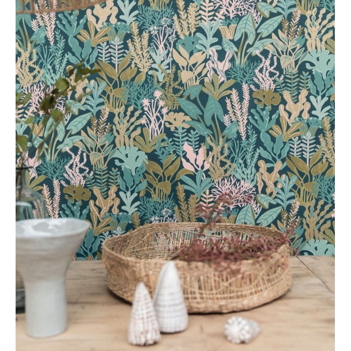 Papel pintado de corales y algas marinas - Tessa 128748