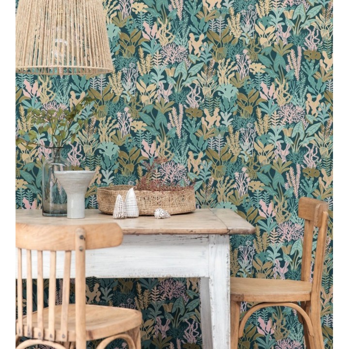 Papel pintado de corales y algas marinas - Tessa 128748