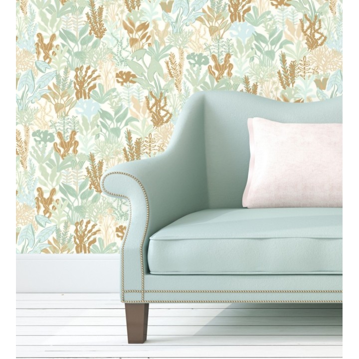 Papel pintado de corales y algas marinas - Tessa 128749