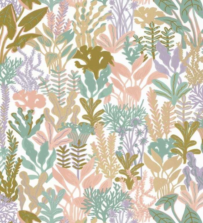 Papel pintado de corales y algas marinas - Tessa 128751