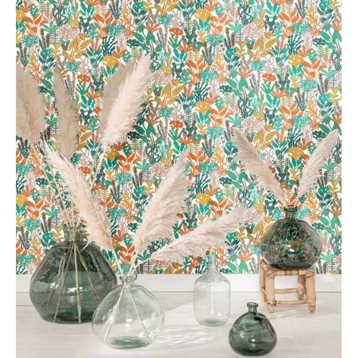 Papel pintado de corales y algas marinas - Tessa 128752