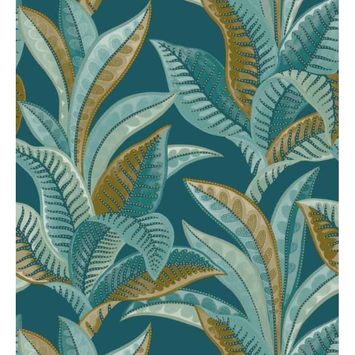 Papel pintado de algas marinas fondo turquesa - Jady 128754