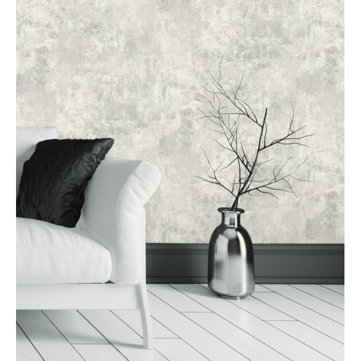 Papel pintado de hormigón efecto cemento gris natural texturizado - Neron 128765