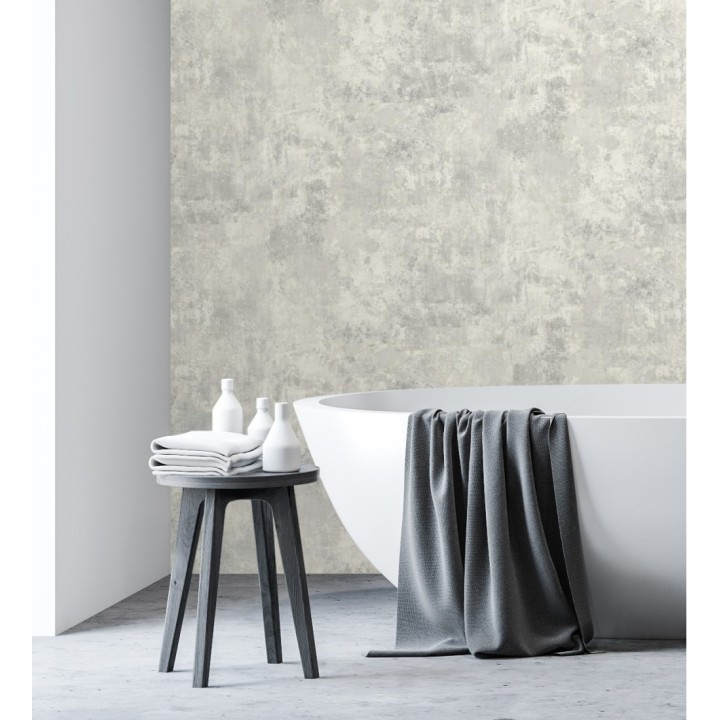 Papel pintado de hormigón efecto cemento gris natural texturizado - Neron 128765
