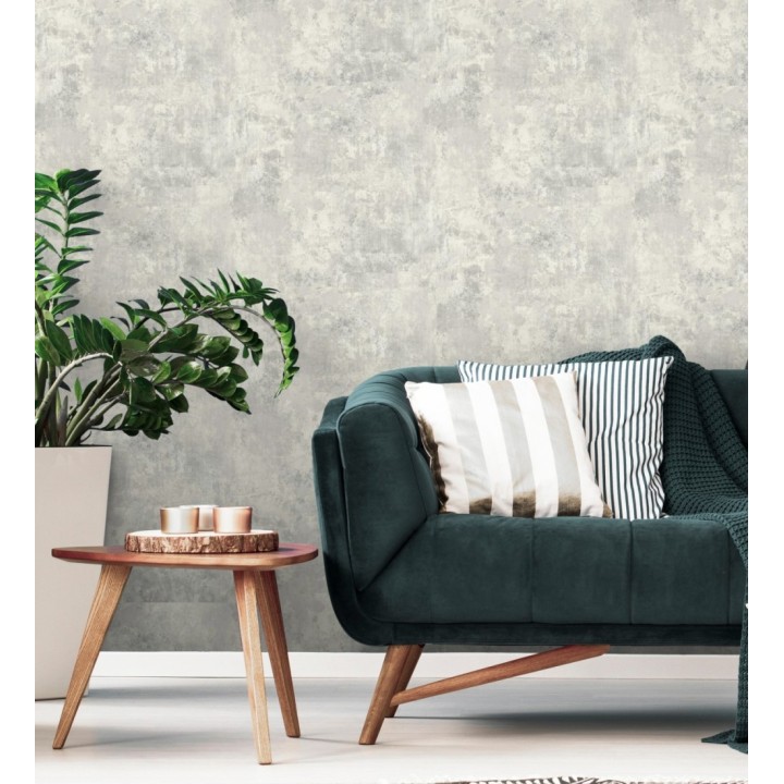 Papel pintado de hormigón efecto cemento gris natural texturizado - Neron 128765