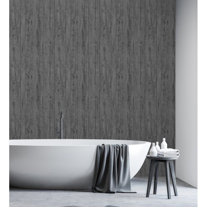Papel pintado de madera oscura con relieve - Tabar 128773