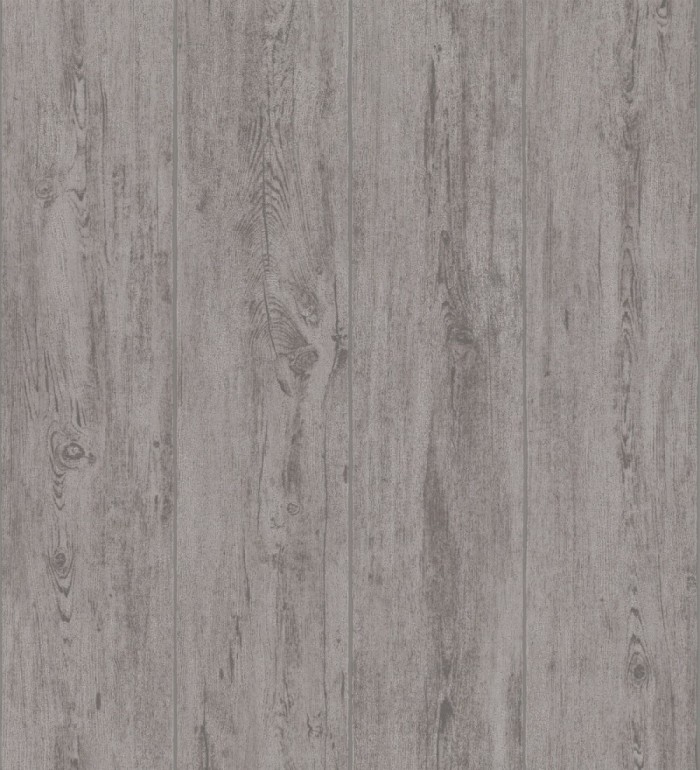 Papel pintado de madera gris con relieve - Tabar 128774