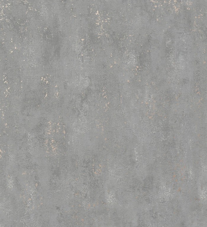 Papel pintado cemento pulido gris marengo con efectos dorados - Bremen 128777
