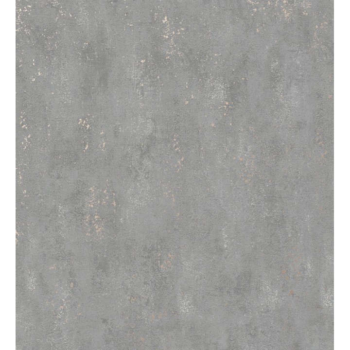 Papel pintado cemento pulido gris marengo con efectos dorados - Bremen 128777