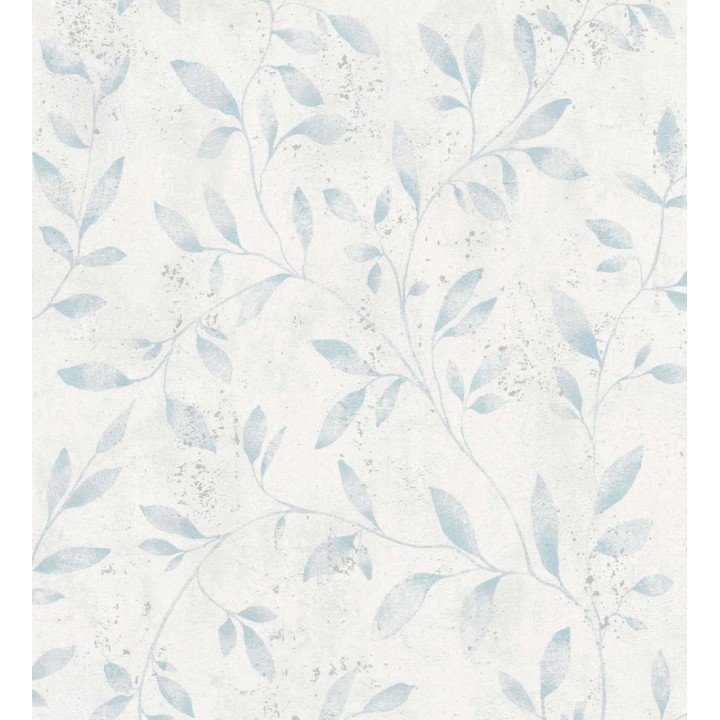 Papel pintado de hojas difuminadas con efectos nacarado - Mila Leaves 128778