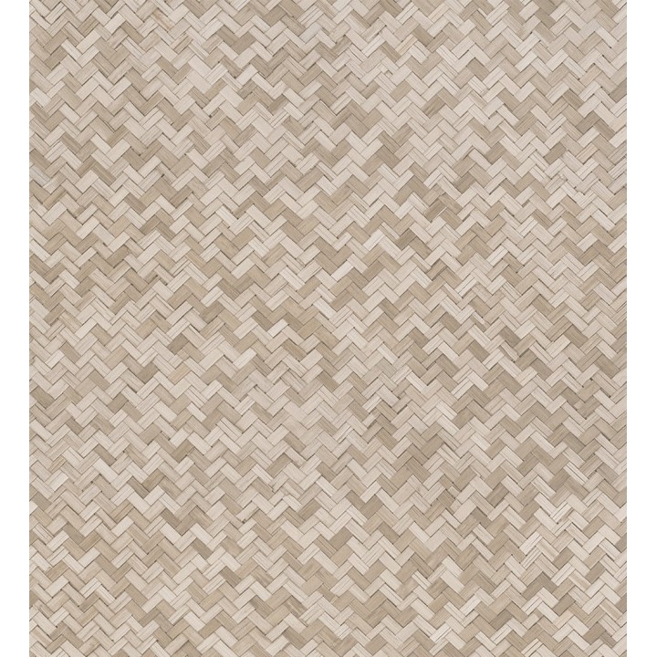Papel pintado de fibras de ratán en relieve - Rattan Fiber 128781