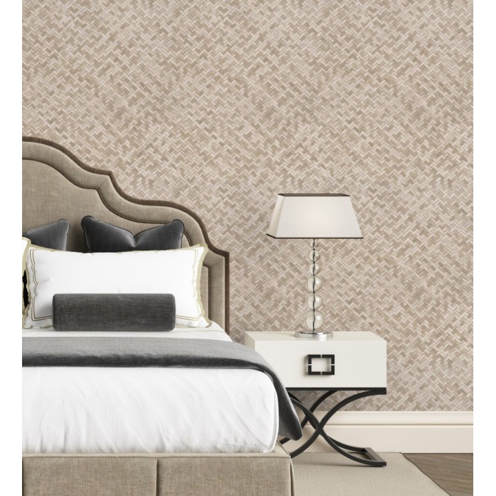 Papel pintado de fibras de ratán en relieve - Rattan Fiber 128781