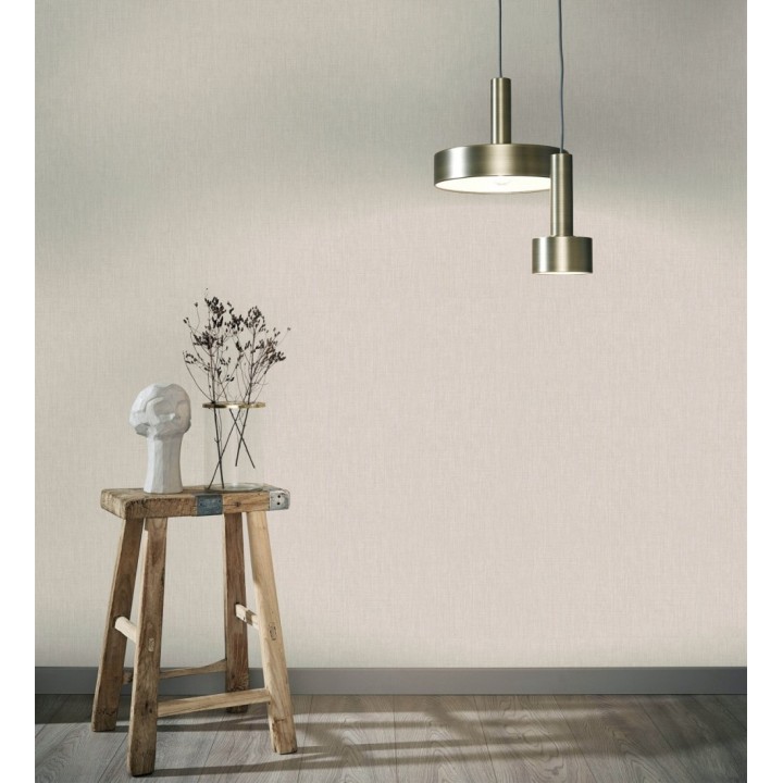 Papel pintado efecto textil beige con textura en relieve - Renzo Texture 128784