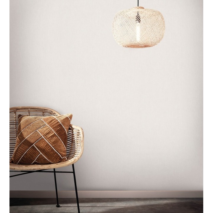 Papel pintado efecto textil beige claro con textura en relieve - Renzo Texture 128785