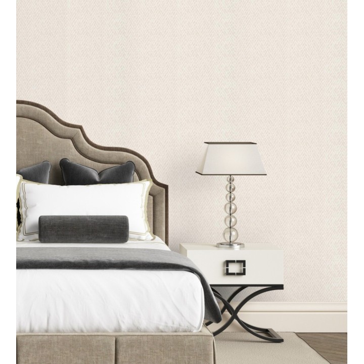 Papel pintado de espigas trenzadas en relieve tono beige - Asgar Spike 128791
