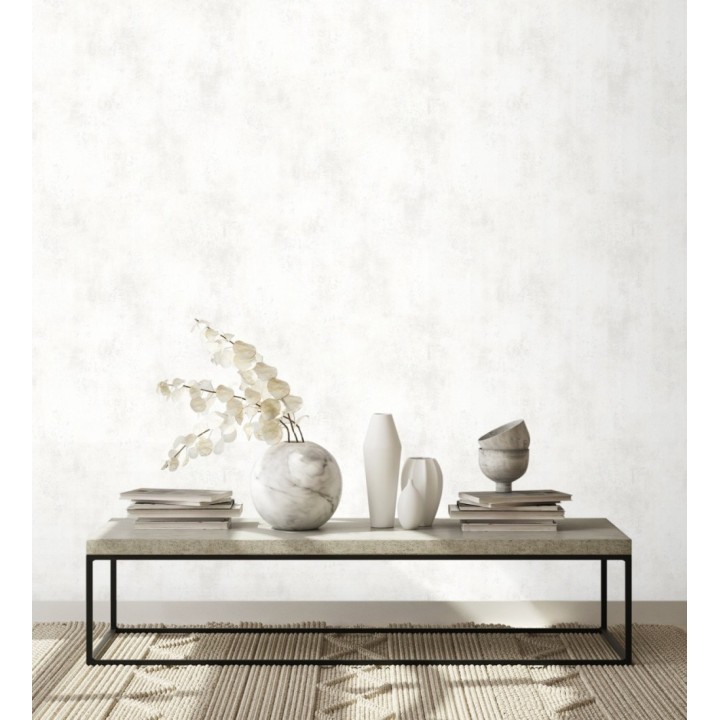 Papel pintado muro de cemento color blanco - Berlin 128798