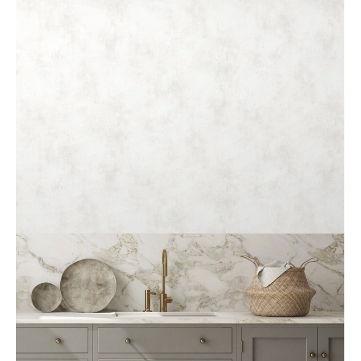 Papel pintado muro de cemento color blanco - Berlin 128798