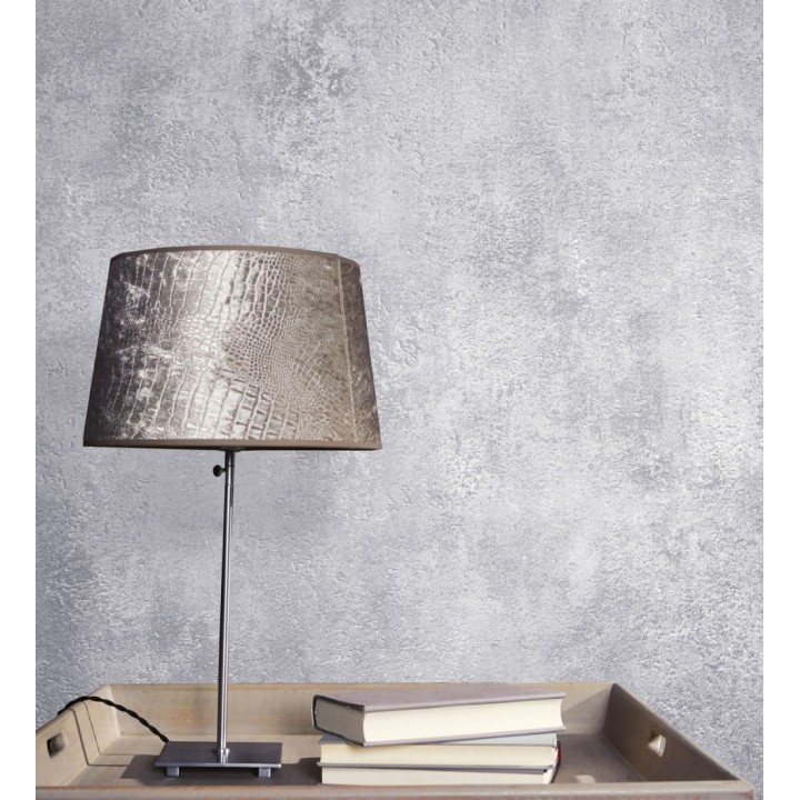 Papel pintado de hormigón estucado en relieve color gris niebla - Hannover 128802