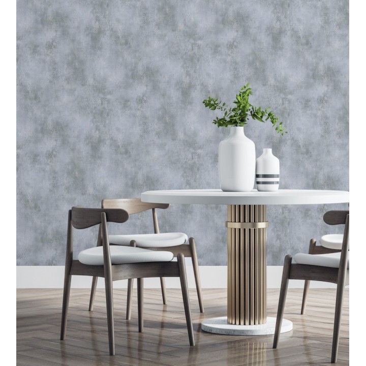 Papel pintado de hormigón estucado en relieve color gris plomo - Hannover 128803