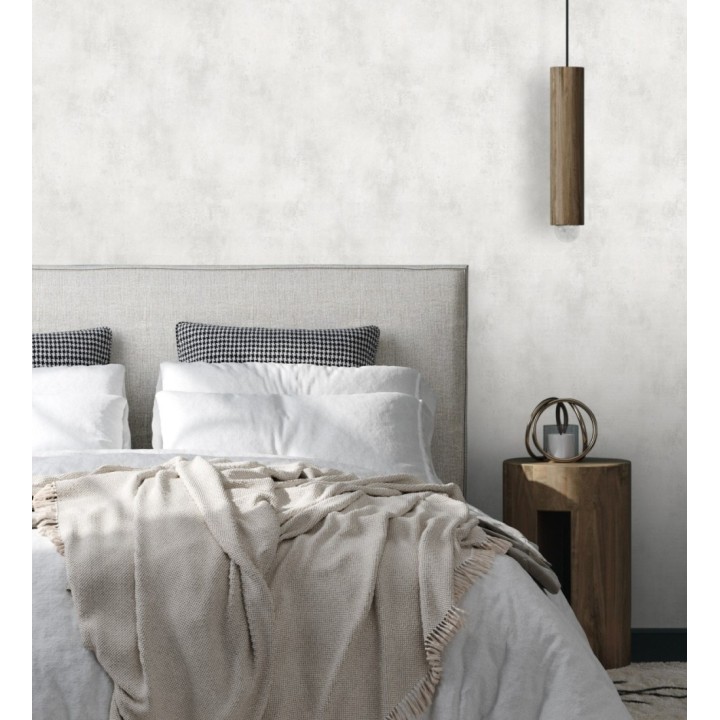 Papel pintado de hormigón estucado en relieve color gris cálido claro - Hannover 128804