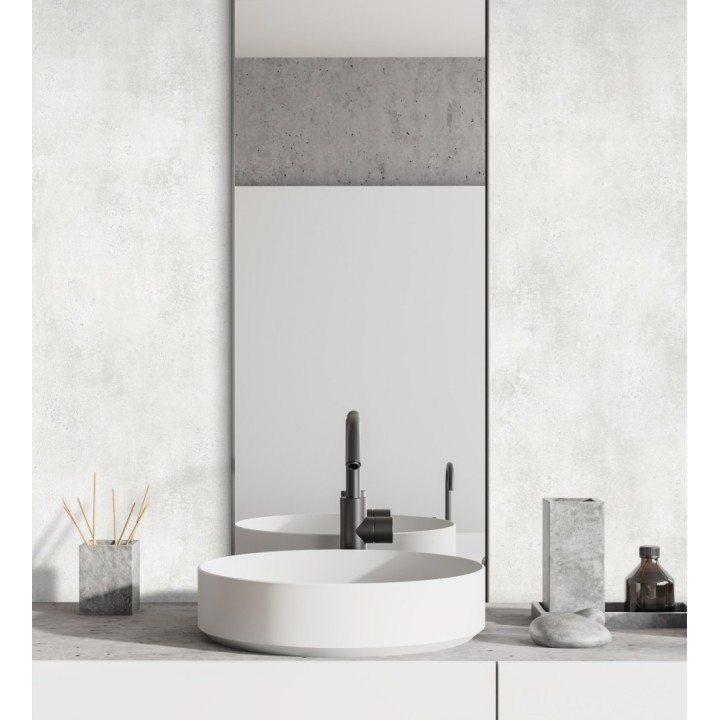 Papel pintado de hormigón estucado en relieve color gris cálido claro - Hannover 128804