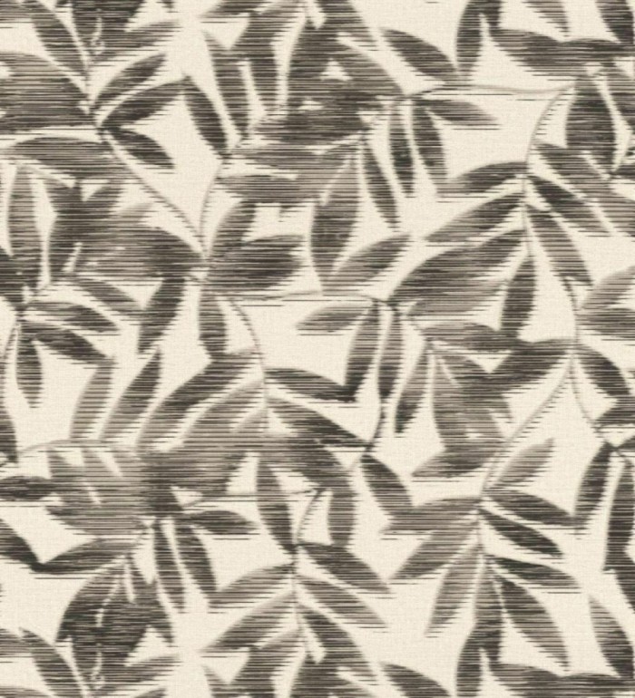 Papel pintado de hojas difuminadas tono negro - Samara 128811