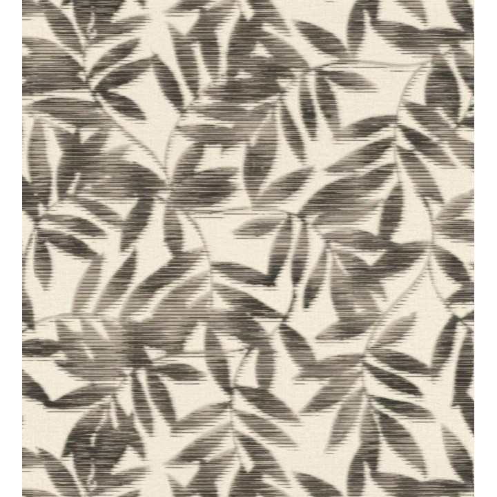 Papel pintado de hojas difuminadas tono negro - Samara 128811