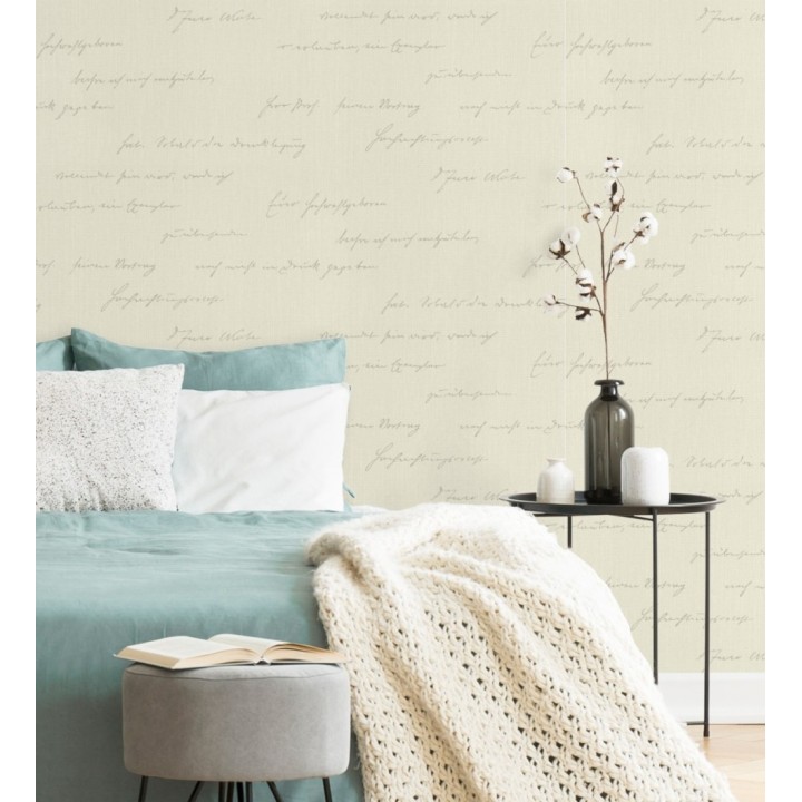 Papel pintado de letras de carta en relieve textil - Tiana Letter 128815