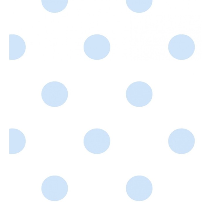 Papel pintado infantil de lunares celeste y blanco - Danna Dots 128819