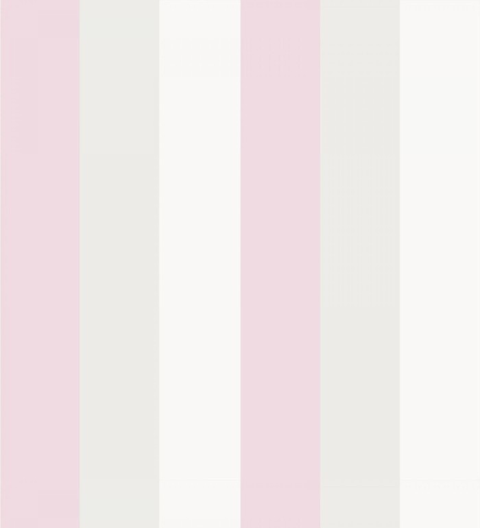 Papel pintado infantil de rayas rosa gris claro y blanco - Elif Stripe 128826