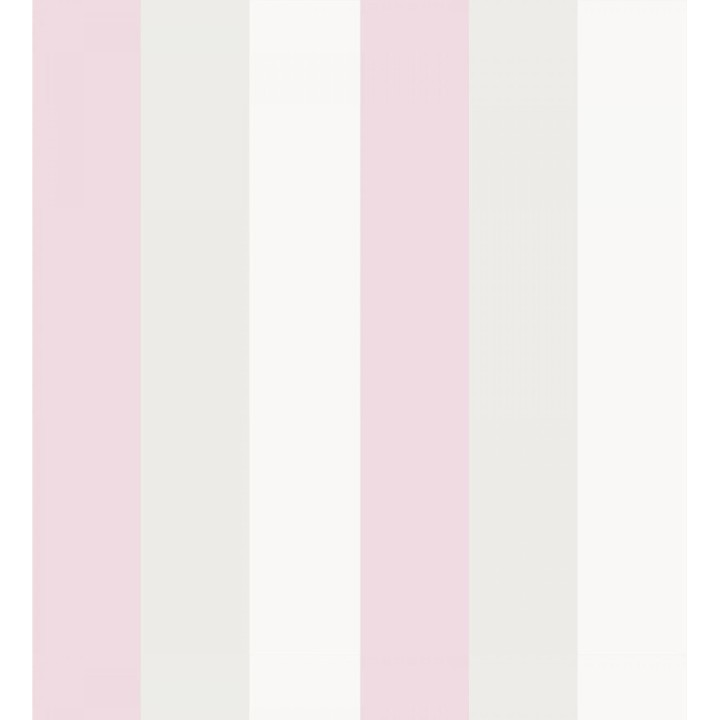Papel pintado infantil de rayas rosa gris claro y blanco - Elif Stripe 128826