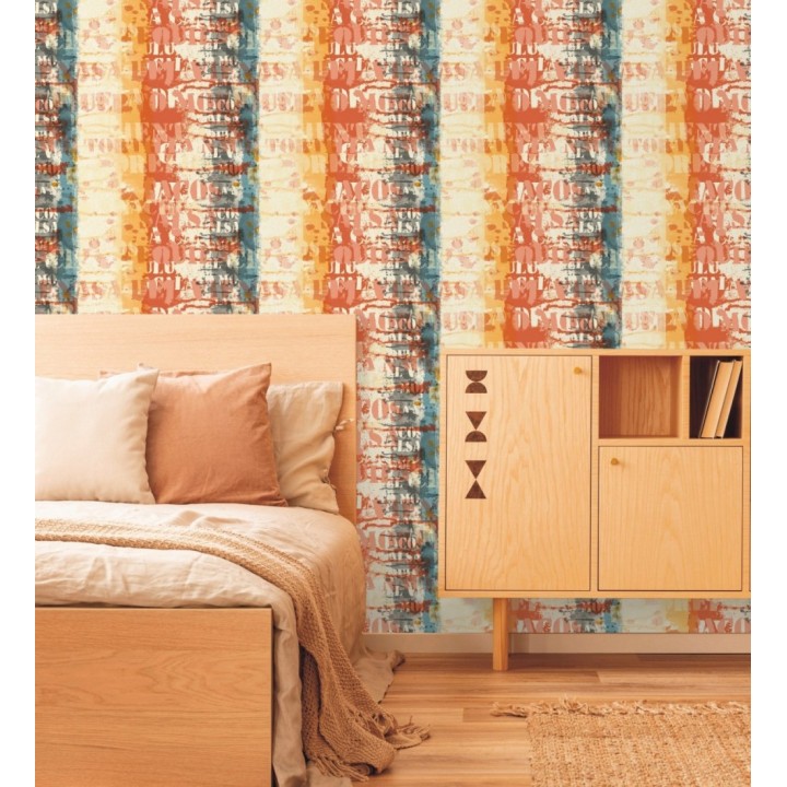 Papel pintado juvenil de letras estilo urbano - Rodney Modern 128828