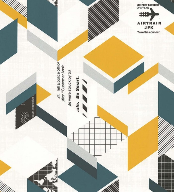 Papel pintado geométrico moderno juvenil - Jahn Modern 128837