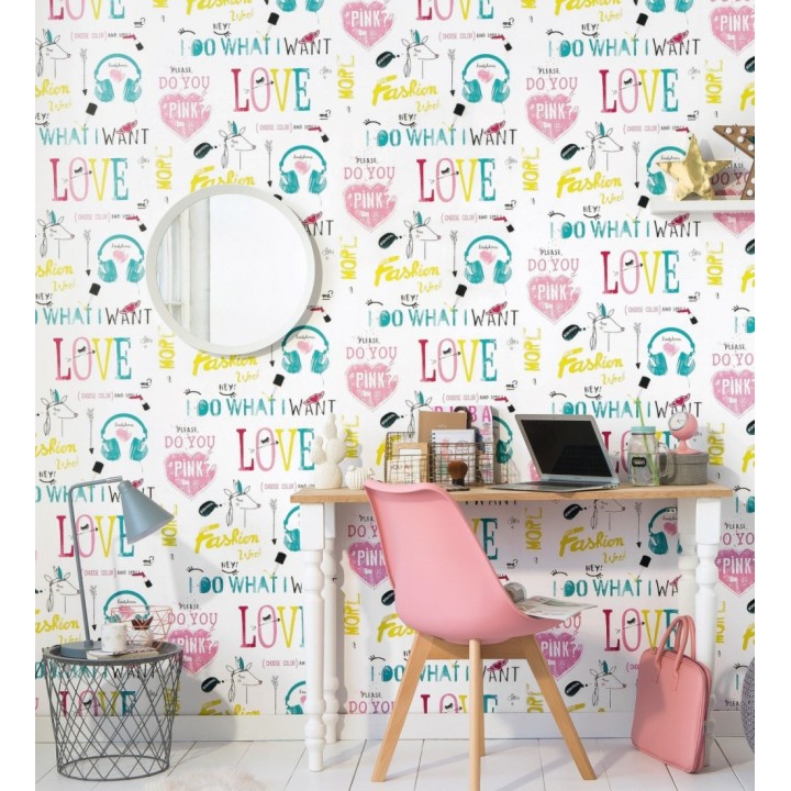 Papel pintado música moda juvenil estilo romántico - Vanity love 128839