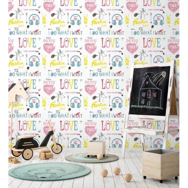 Papel pintado música moda juvenil estilo romántico - Vanity love 128839