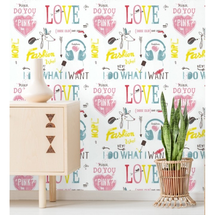 Papel pintado música moda juvenil estilo romántico - Vanity love 128839