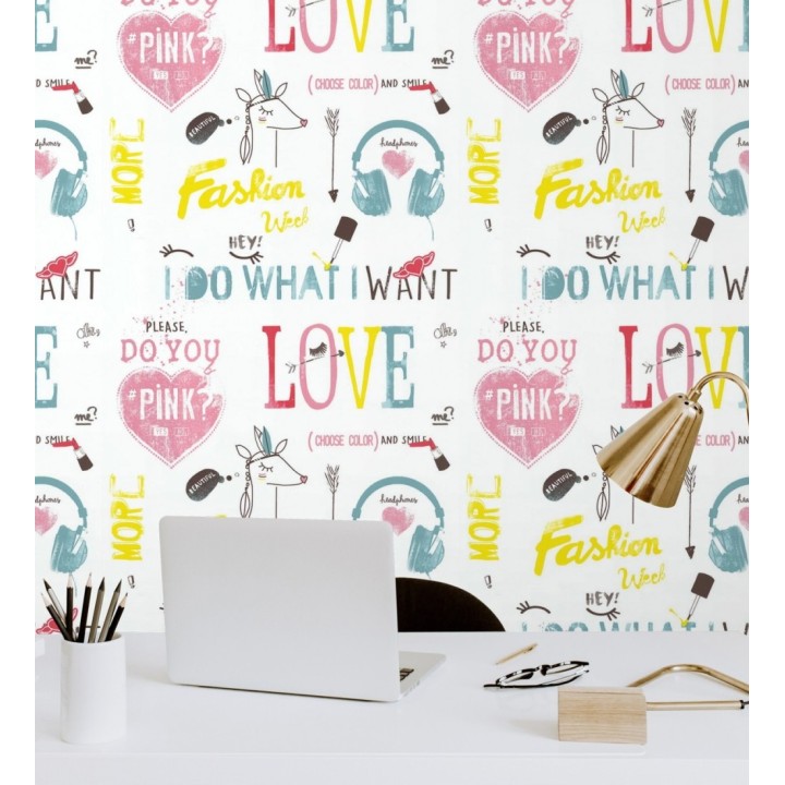 Papel pintado música moda juvenil estilo romántico - Vanity love 128839