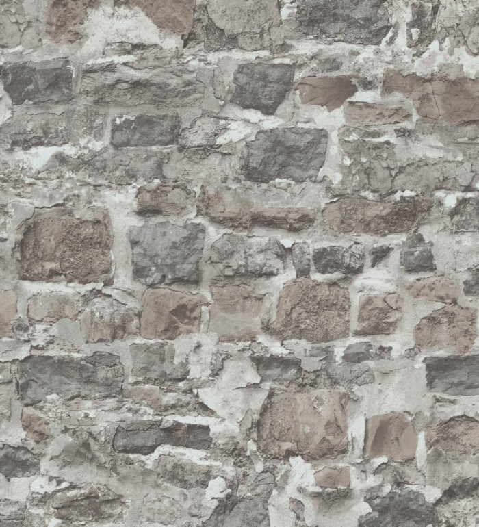 Papel pintado muro de piedra efecto realista - Orlando Street 128840