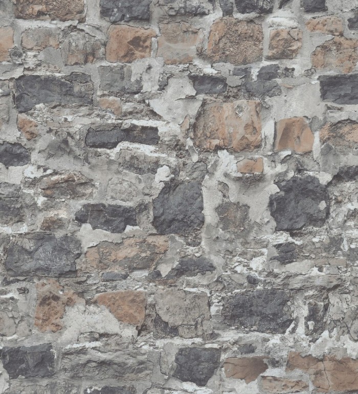 Papel pintado muro de piedra efecto realista - Orlando Street 128842