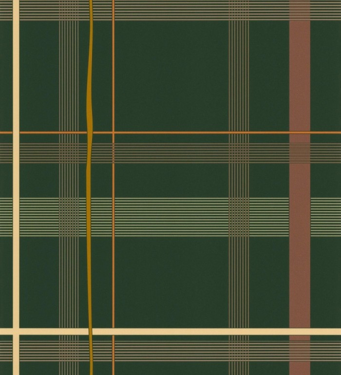 Papel pintado cuadro escocés verde oscuro - Nilton 128844