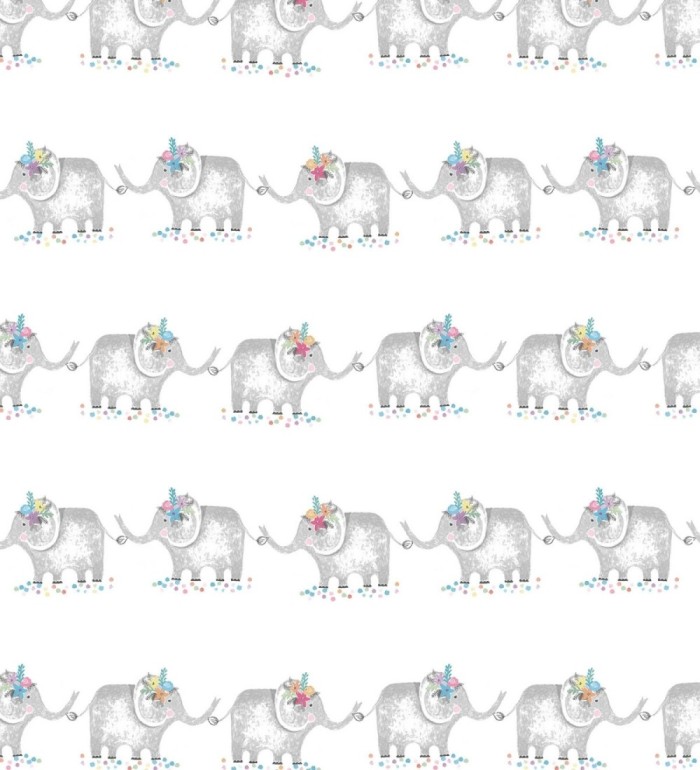 Papel pintado de elefantes en fila india - Elephants Parade 128852