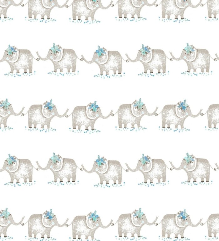 Papel pintado de elefantes en fila india - Elephants Parade 128853