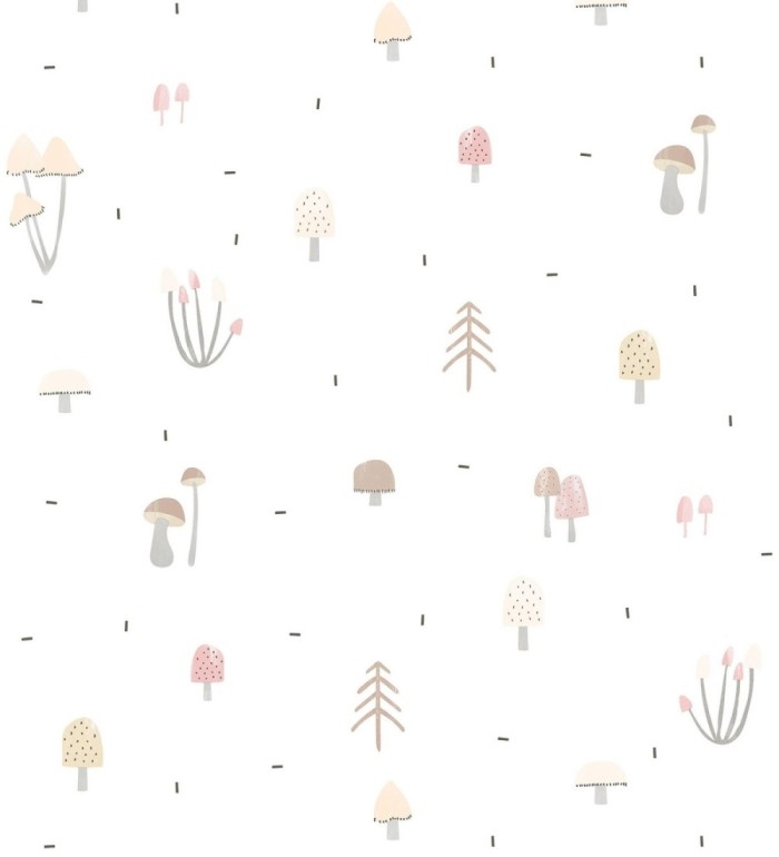 Papel pintado de setas y champiñones infantil - Magic Mushrooms 128855